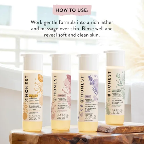 Vista 6 de The Honest Company - Champú nutritivo y gel de baño, almendra dulce, 10 onzas (paquete de 1)