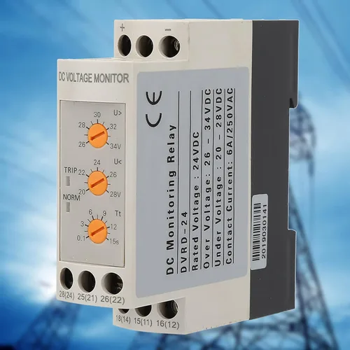 Vista 5 de Relé de monitoreo de sobretensión de bajo voltaje Disyuntor Módulo de control ajustable DC 12V/24V/36V/48V (DC24V)