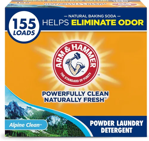Vista 10 de Detergente en polvo para lavandería Arm & Hammer - Limpieza Alpina - 155 lavados (Paquete de 3)