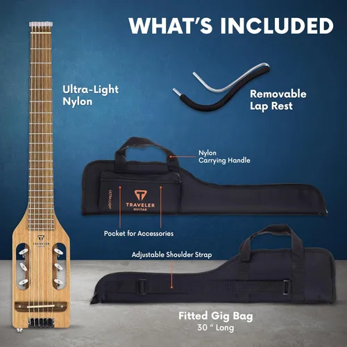 Vista 5 de Traveler Guitar Guitarra clásica ultraligera de 6 cuerdas, derecha, caoba (ULN MHSBW)