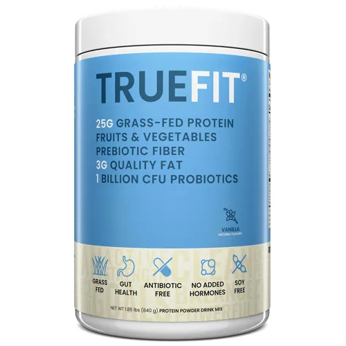 Vista 12 de TrueFit Polvo de Proteína Saludable para el Intestino, Batido de Reemplazo de Comida de Suero de Leche de Ganado Alimentado con Pasto