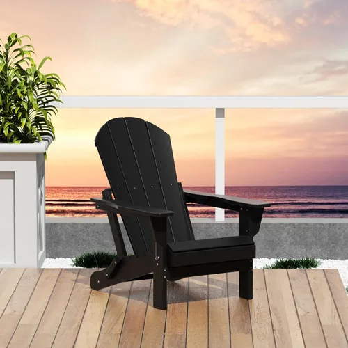 Vista 2 de Westin Outdoors Laguna WO Home - Silla plegable Adirondack para exteriores, muebles retro tradicionales para el hogar, para playa, balcón, patio