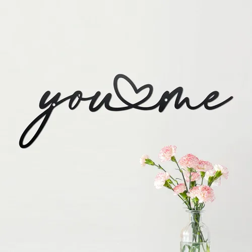 Vista 7 de Letrero de metal con texto en inglés "Love You More" para decoración de pared de metal, para sala de estar, dormitorio, decoración de casa
