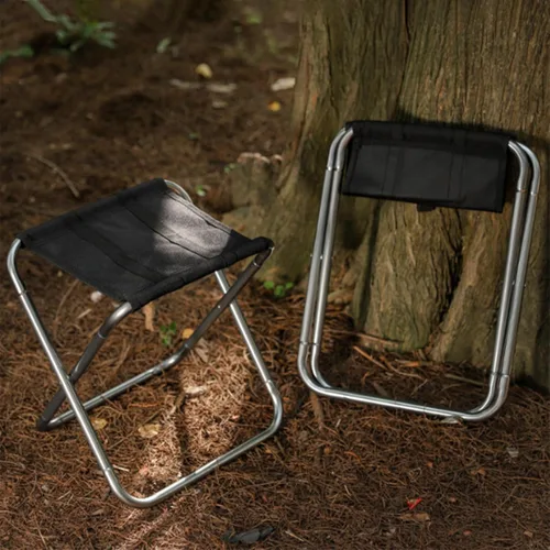 Vista 5 de Folding Camping Stool Portable Seats Little Fishing Chair Foldable Camp Stool for Camping Fishing Hikings Gardenings