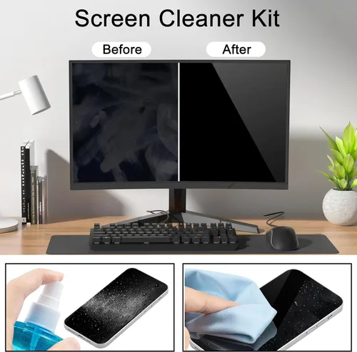 Vista 3 de Spray limpiador de pantalla de automóvil, kit de limpieza de niebla táctil walrfid para CD Disco DVD VCD, limpiador de pantalla para televisor